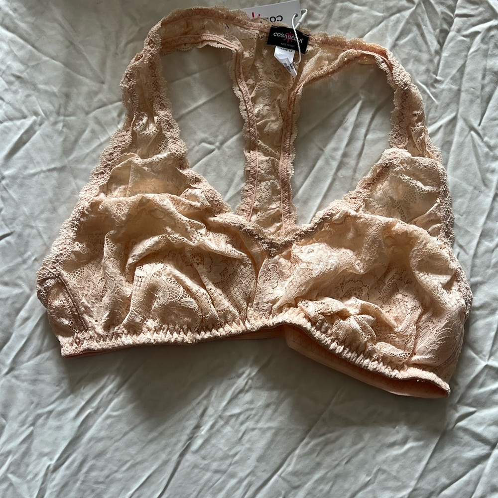 Cosabella Lace Bralette in Rose Nude NWT